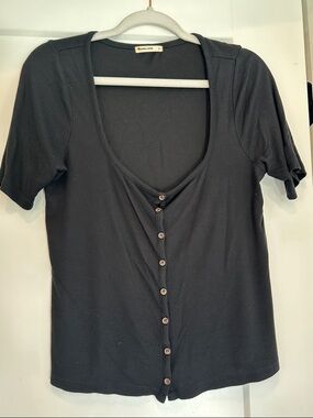 Marine Layer Lexi Button-Front Scoop Neck